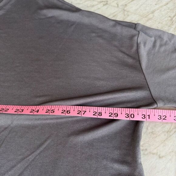 MAX MARA LEISURE Gio Oversize Jersey Top in Medium Grey Size M bat sleeve - Picture 9 of 10